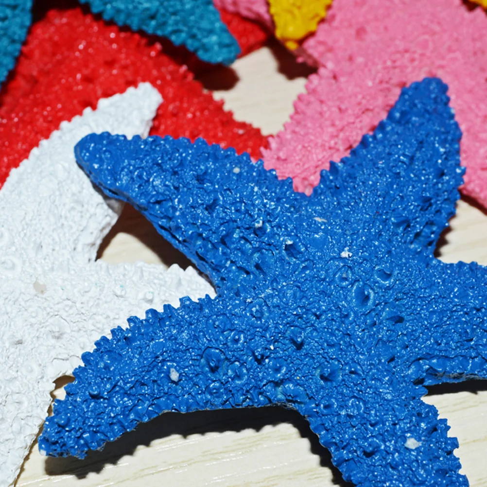 

5Pcs Eco-Friendly Resin Pentagram Aquarium Decoration Safe for Fish Tank Light Blue Multiple Colors Exquisite Craft High Quality