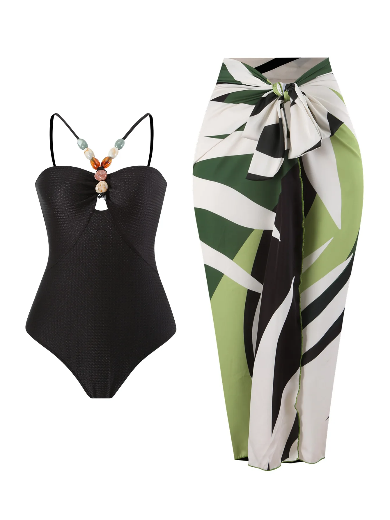 Verão multi-cor suspensórios de pedras preciosas maiô francês uma peça feminina estilo praia roupa de banho oco design roupas femininas