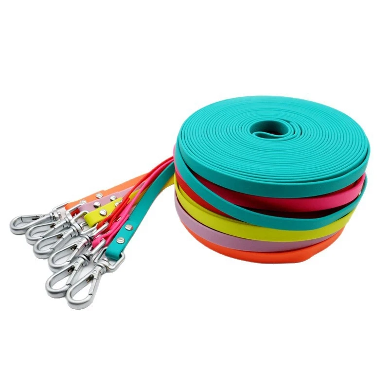 

20M Popular pet supplies PVC embossed extended traction rope waterproof dog walking rope dog leash