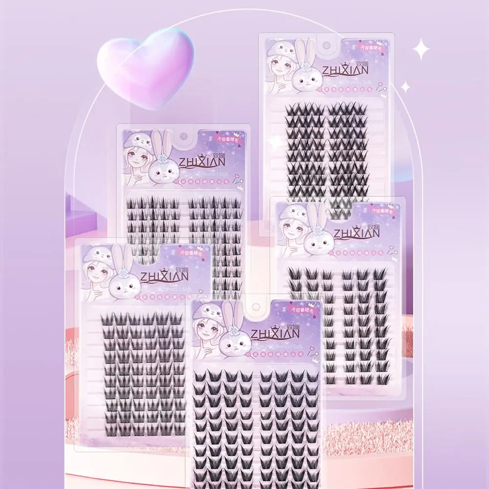 Com tiras de cola gelatinosa girassol cílios postiços extensão grande capacidade mangá cílios diy ferramentas de maquiagem