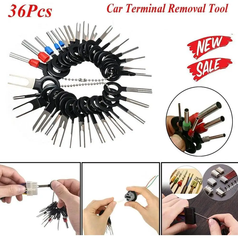 

36pcs Release Pin Connector Car Terminal Removal Pin Extractor Kit Electrical Wiring Crimp Connector Car Repair Tool Plug Puller