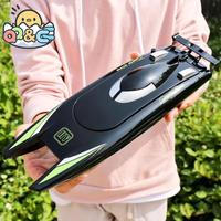 2.4G Radio Rc Boat 30Km/h Racing Boat High Speed Speedboat 20Mins Battery 2 Ch Dual Motor Waterproof Remote Control Ship Toy Boy