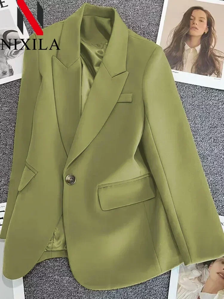 New Spring Autumn Blazer for Women Korean Casual Women's Jacket Fashion Luxury Female Coats Splice Elegant Office Lady Clothes
