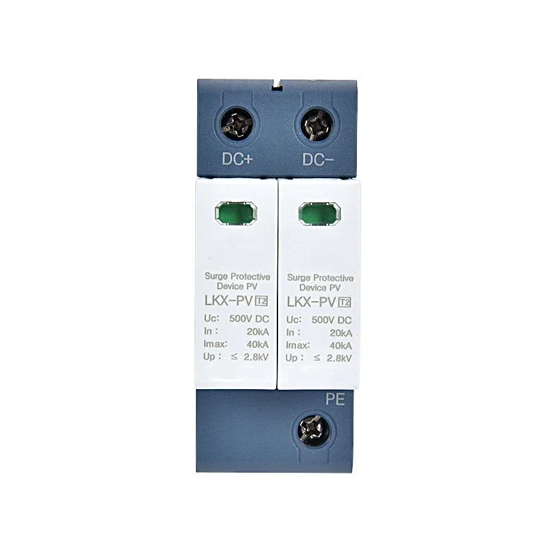 DC SPD 100V 250V 500V 800V 1000V Surge Arrester Protective Lightning Protector 20KA 40KA 60KA New Energy DC Surge Protector