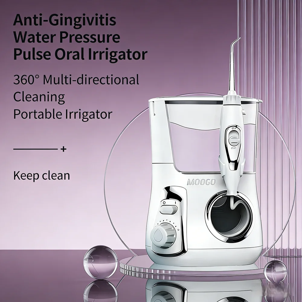 

Электрический ирригатор для полости рта с 10 режимами регулировки, 800 мл, для ежедневной чистки зубов и десен, 5 насадок