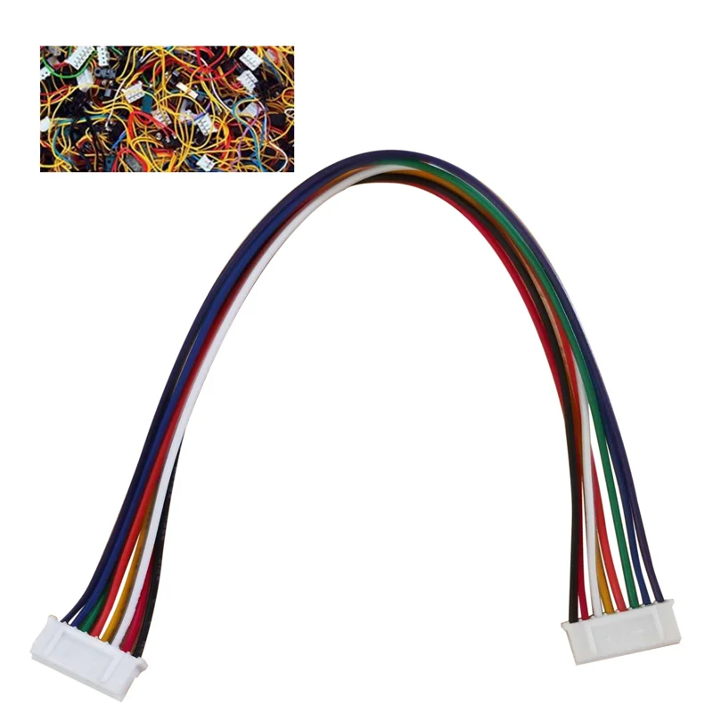 L52A-10 세트 Ph 2.0mm 8핀 남성 여성 커넥터 플러그 와이어 케이블 20cm 300V 동일 방향 이중 단자 라인 예비 부품