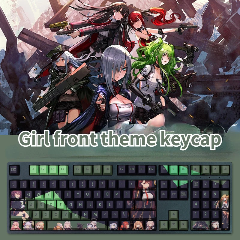 Girls Frontline Theme PBT Keycap Cherry Profile keycaps anime  Gaming  Keyboard 108 Keys for Mechanical Keyboard