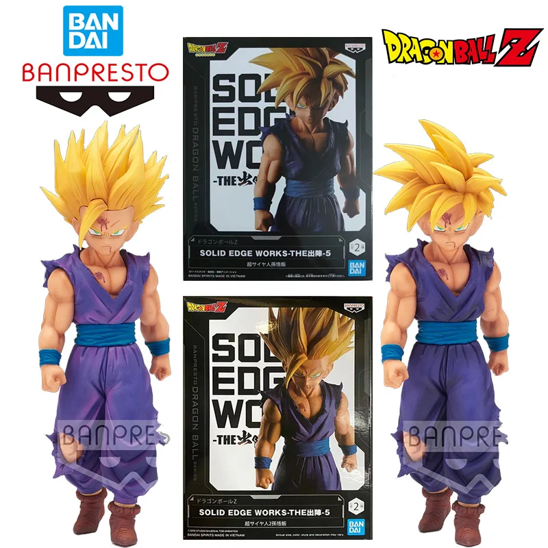 

Original Bandai Banpresto Super Saiyan Son Gohan Dragon Ball Z Solid Edge Works 16Cm Character Collection Anime Figure Model Toy