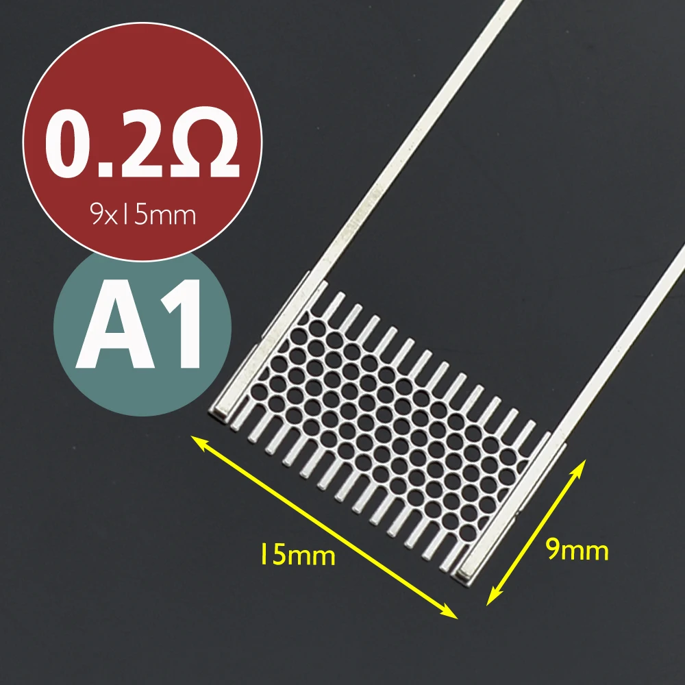 Imagem -02 - Heating Wire For Rebuild Replacement 16 Tipos Mesh Resistance a1 0.15 0.16 0.2 0.3 0.4 0.6 0.8 1.0ohm Multi Size Tool Accessories