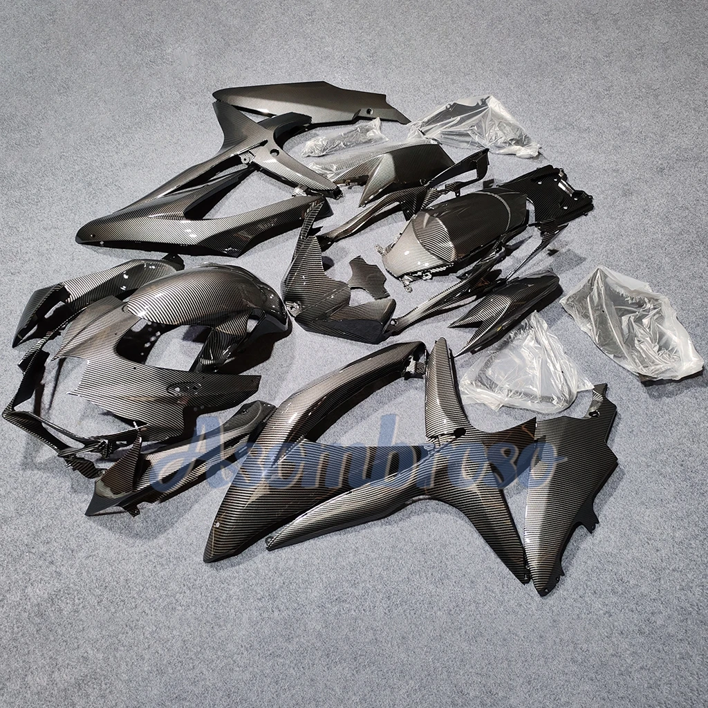 Hot Carbon Fibre ABS Full Fairings kit fit For GSXR 600 750 2008 2009 K8 GSXR600 GSXR750 08 09 10 Grey black Body Fairing set