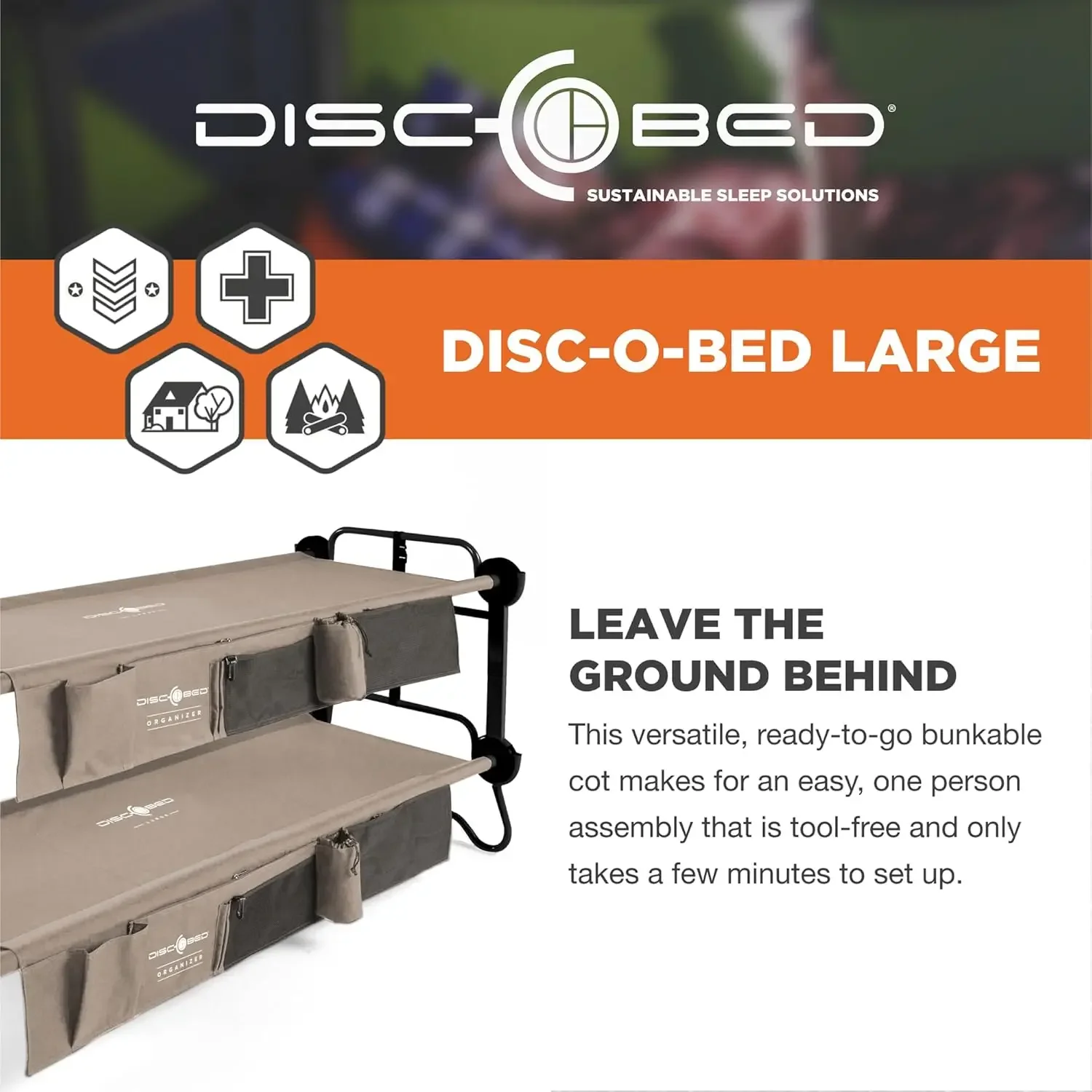 O-Bed Large with 2 Side Organizers