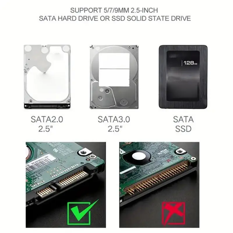 Kit de récupération de disque dur externe, lecteur de disque dur, outil de récupération, adaptateur USB pour tablettes Lapmedicats Deskmedication