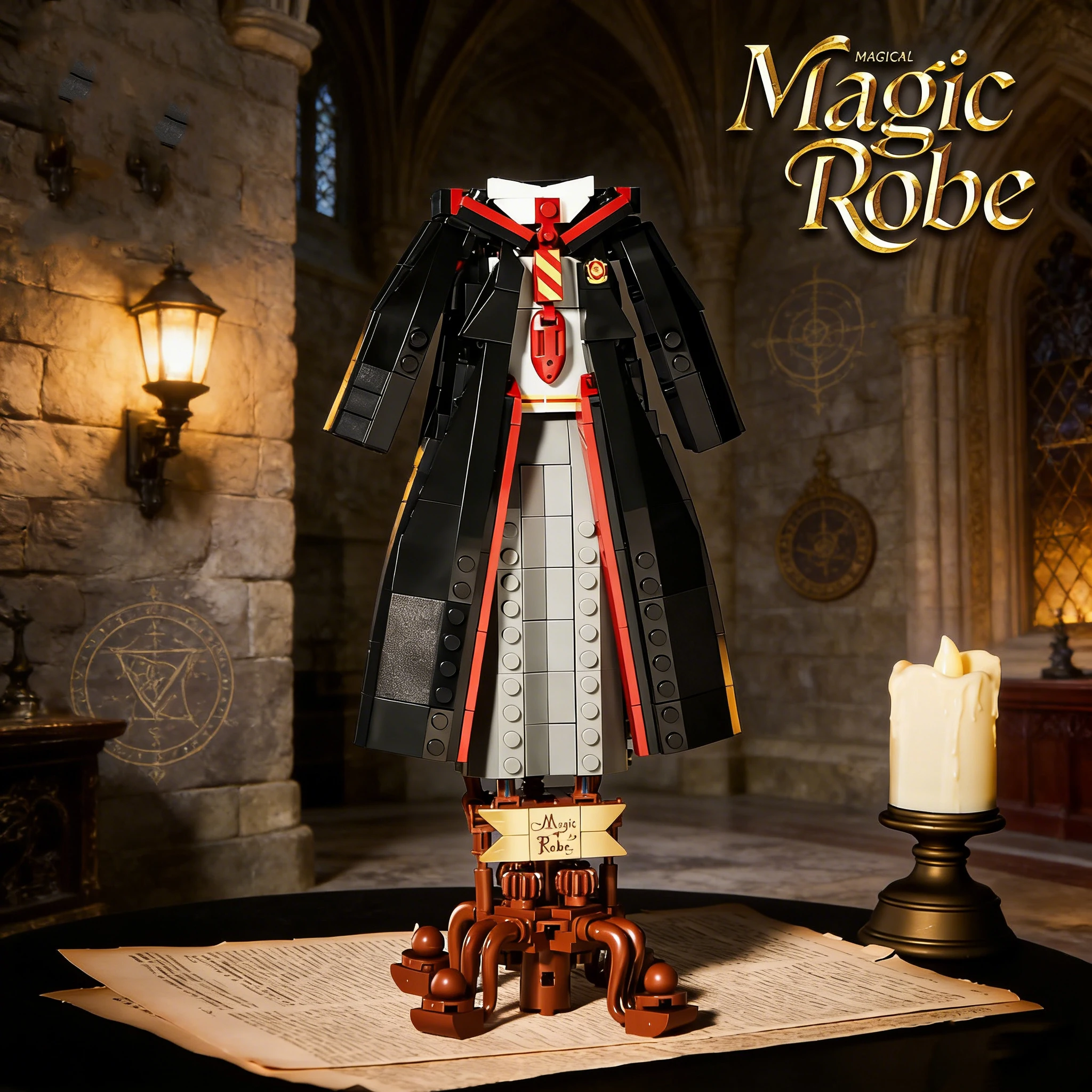

Gryffindor Wizard Robe Building Blocks Harry Potter Magic MOC Collection 3D Model DIY Mini Brick Figure Toys For Christmas Gift