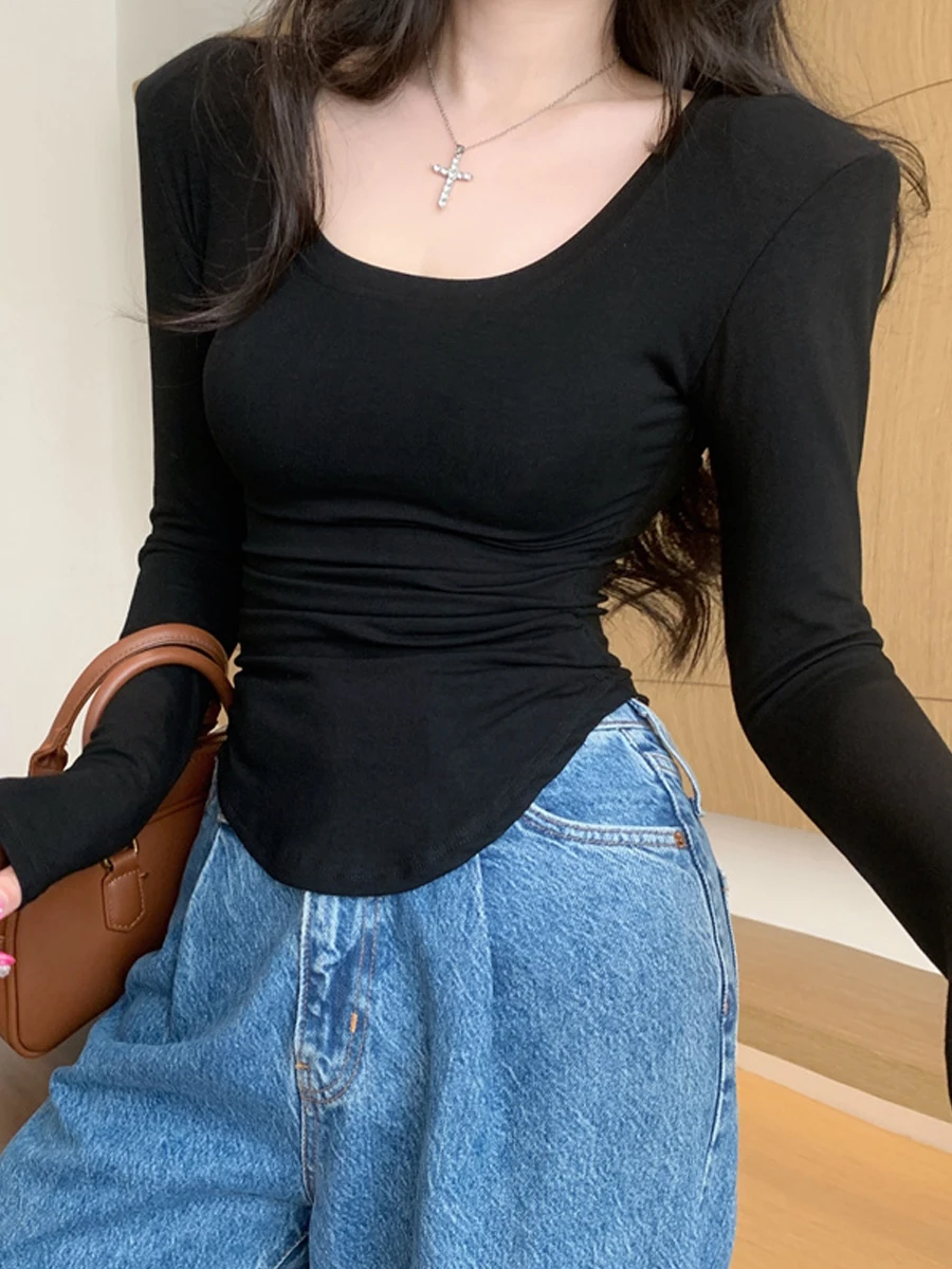 Sexy Slim Fit Chest Enhancing Base Shirt T-Shirt Sleeveless Knitted Ribbed Casual Inner Wear for Young Women Fashionable Trendy
