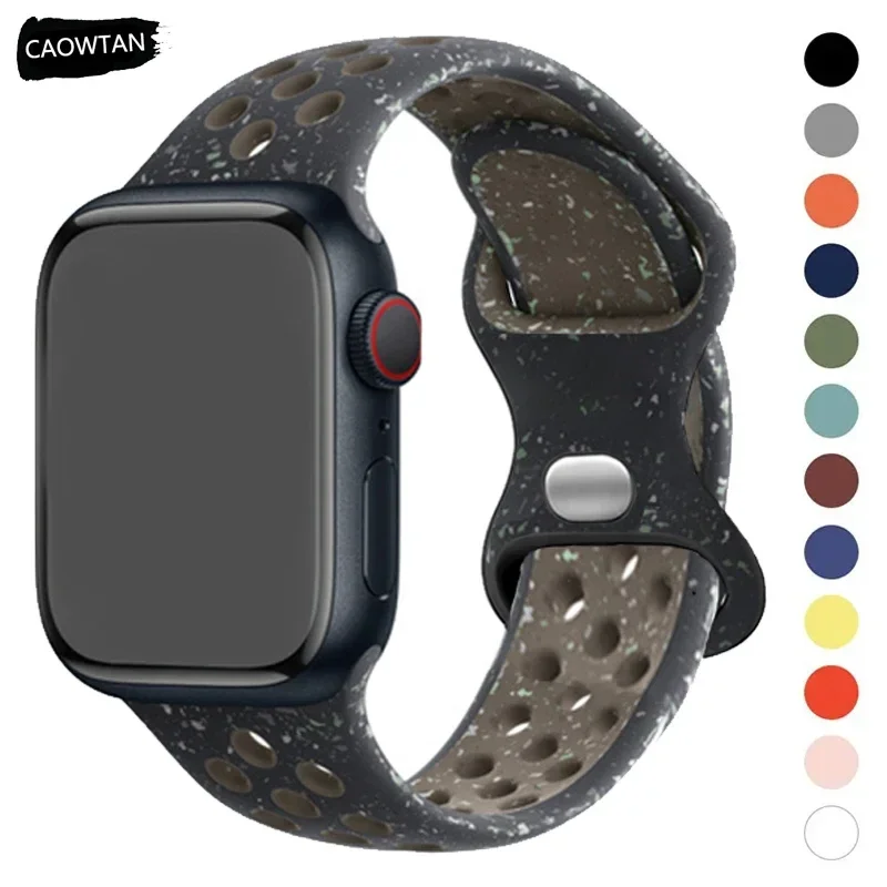 Correa Original para Apple Watch Ultra 2, banda de 49mm, 45mm, 44mm, 41mm, 42mm, pulsera de partículas de colores para IWatch Series 9, 8, 7, 6, 5,