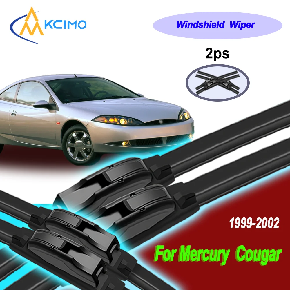 

2PCS Streak-Free+Anti-Rust Wiper Blades for Mercury Cougar 1999-2002 Winter Proof Universal 2002