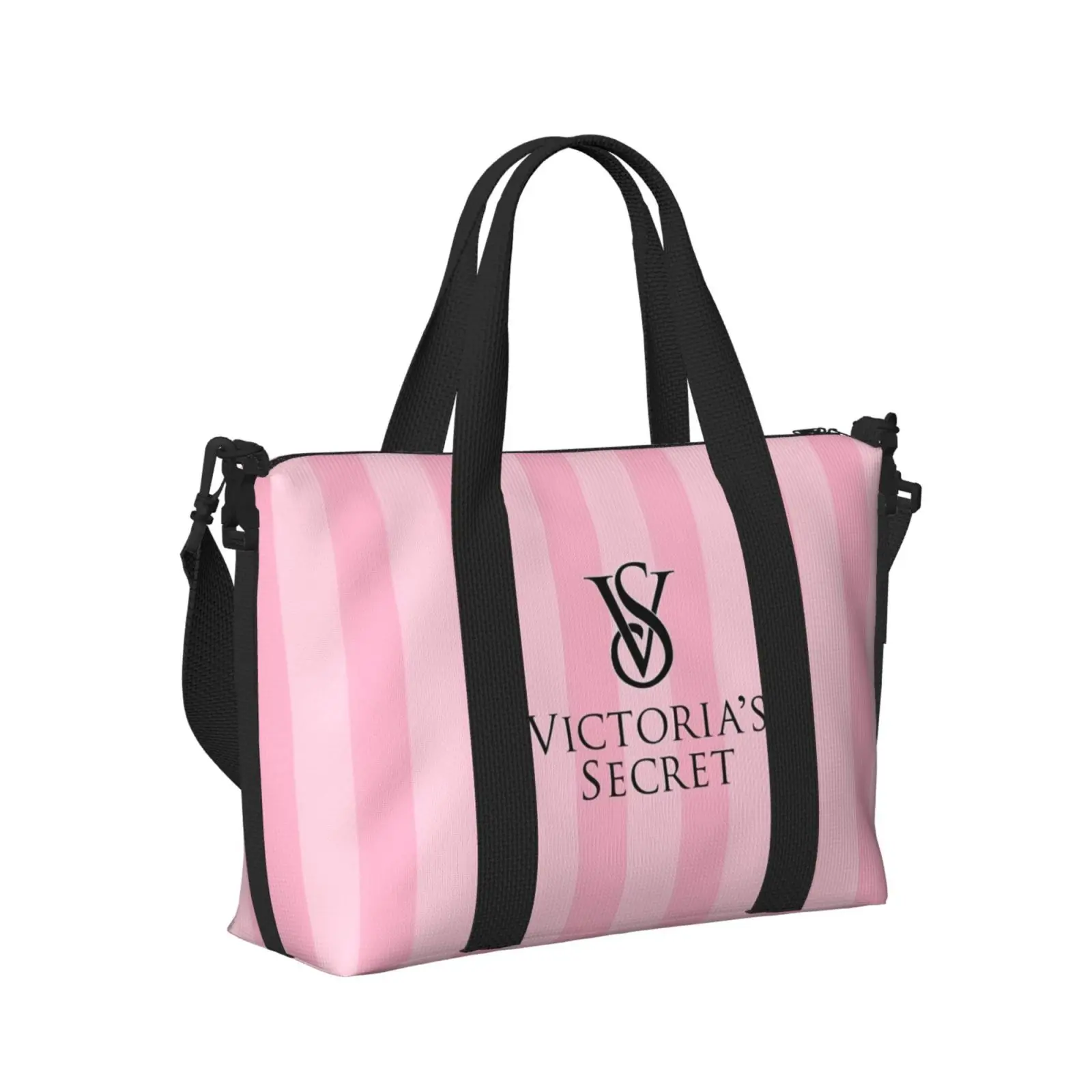 แฟชั่น Like-Victoria-S-Secret-สไตล์กระเป๋าเดินทางขนาดใหญ่ Tote ความจุขนาดใหญ่ Weekender GYM กีฬา Holdall