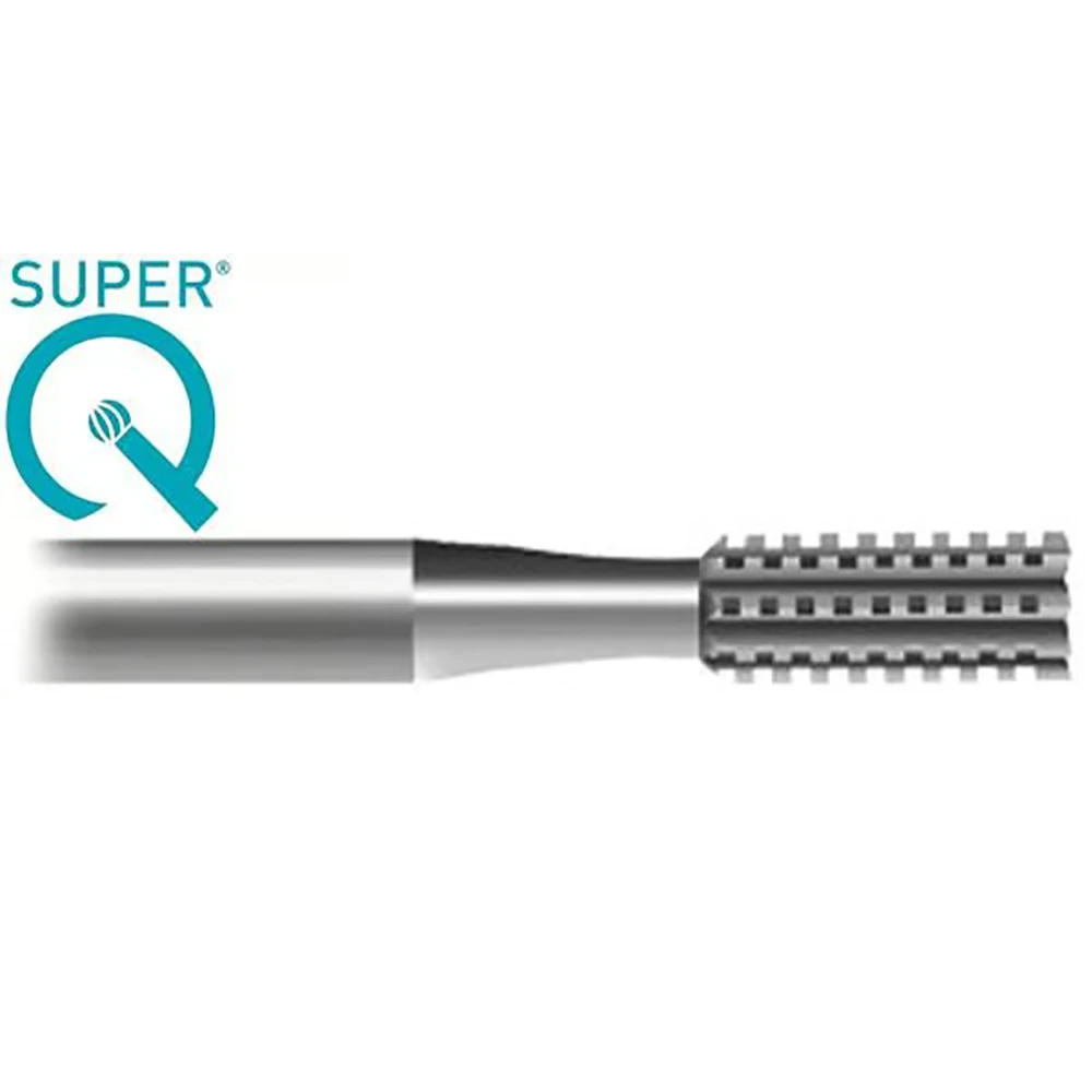 Germany SUPER Q 34 Cylinder Cross Cut Bur Coarse Serrations 6Pcs Jewelry Rotary Bur for Bezel Preparation Flat Surface Finishing