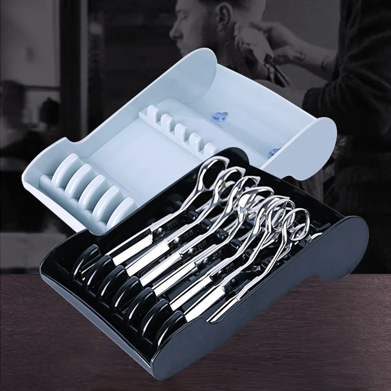 

New Salon Scissors Rack Barber Scissors Case Storage Tray Hairdressing Styling Accessories