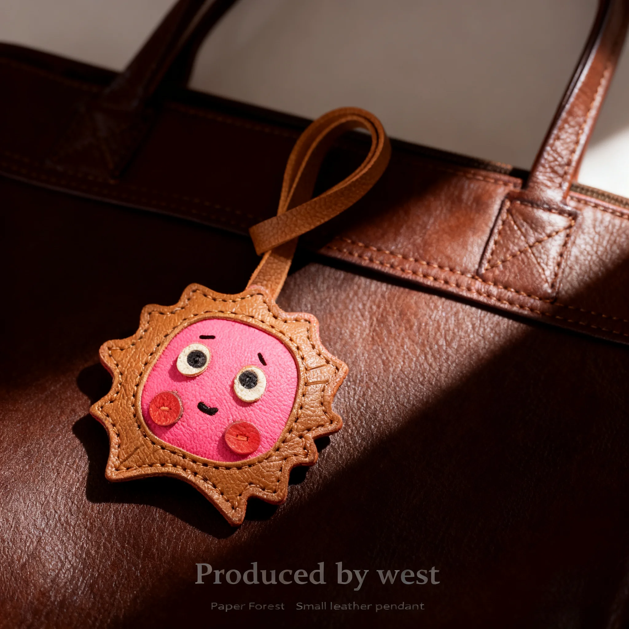Star shaped leather pendant with a sense of luxury boutique small bag accessory small decorative item backpack charm keychain