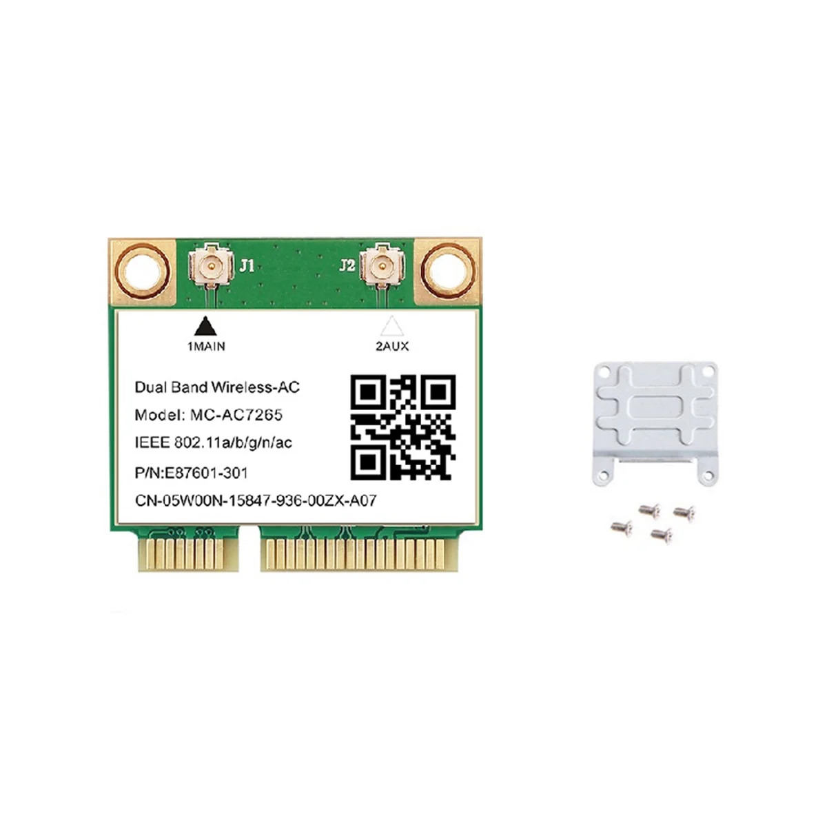 노트북용 무선 MC-AC7265 듀얼 밴드 미니 PCI-E 와이파이 카드, 블루투스 4.2, 802.11Ac 듀얼 밴드 2.4G, 5Ghz 어댑터, 1200Mbps