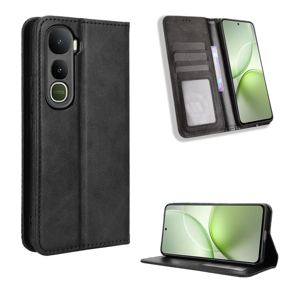 

Wallet With Card Slot Magnetic Flip Leather Case For vivo Y400 Y300 Y300i Y200 Y200i Pro Pro+ 4G 5G Anti-fall Cover