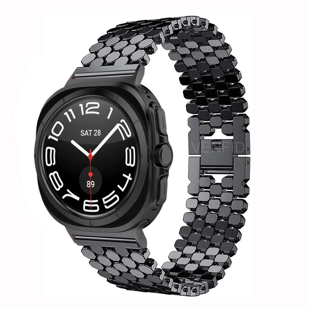 サムスンギャラクシーウォッチ用ステンレススチールバンド、メタルブレスレット、ストラップループ、7ウルトラ、47mm、correa、new