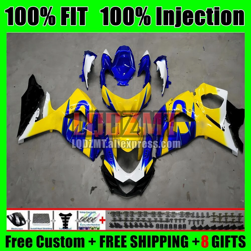 K9 For SUZUKI GSXR1000 GSXR 1000 09 10 11 12 Yellow blue 13 15 16 15No.127 GSXR-1000 2009 2010 2011 2012 2013 2015 2016 Fairing