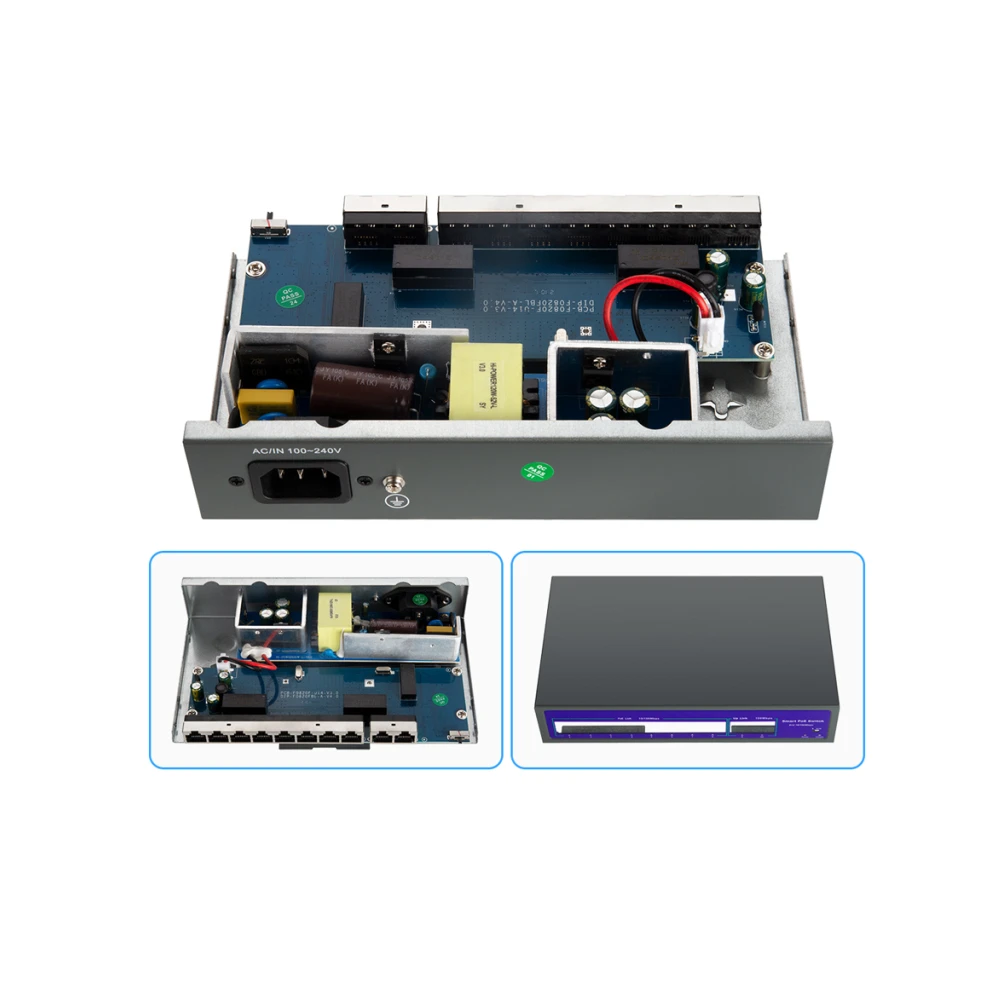 4CH 8CH 48V Network POE Switch for Ethernet IP Camera/ Wireless AP/ CCTV Camera System/Video Intercom System