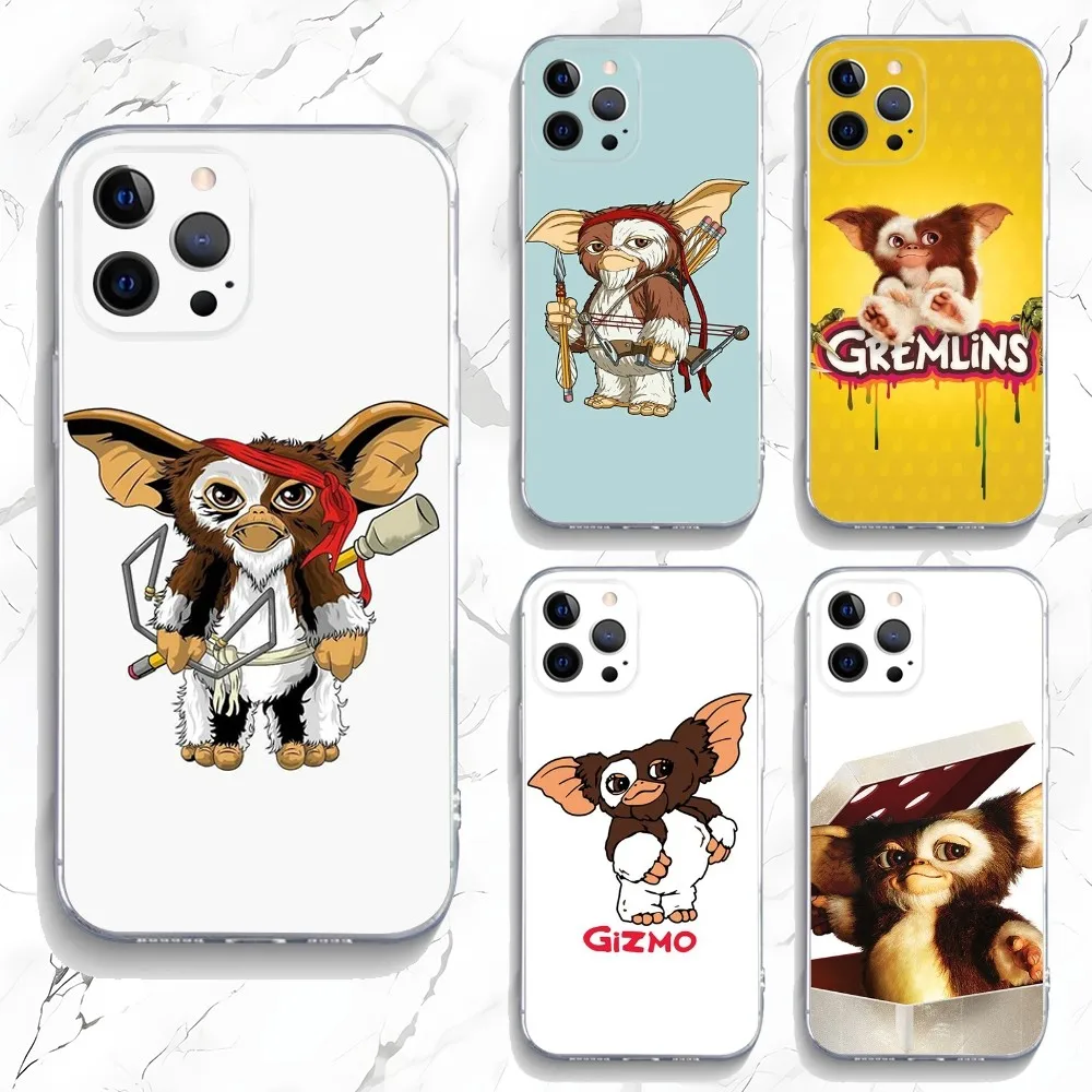 G-Gremlins Gizmo Phone Case For iPhone 15,14,13,12,11 Plus,Pro,Max,XR,XS,X,7,8 Plus,SE,Mini Transparent Silicone Soft