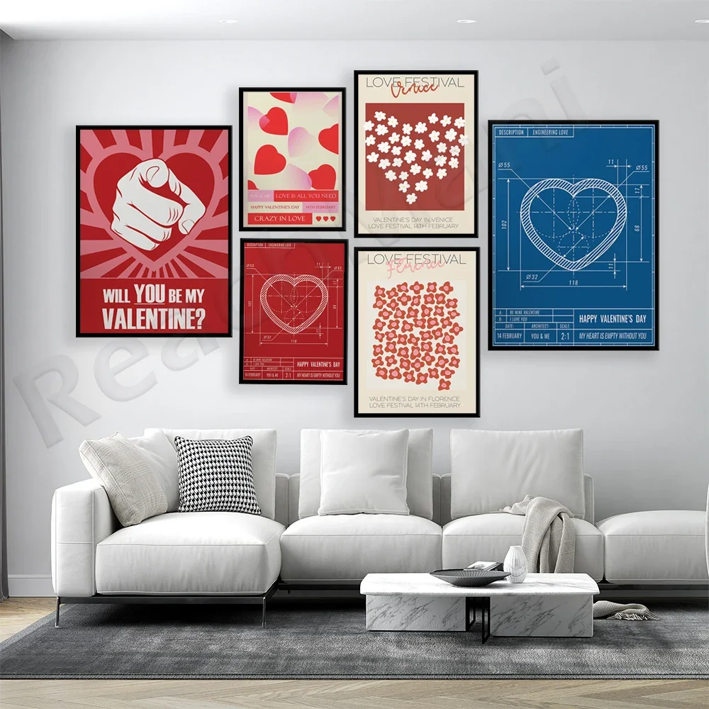Love Festival Paris Venice Florence, Matisse Verve Cover Renoir Romance Poster, Cupid and Reloveution Logo Valentine's Day Poste