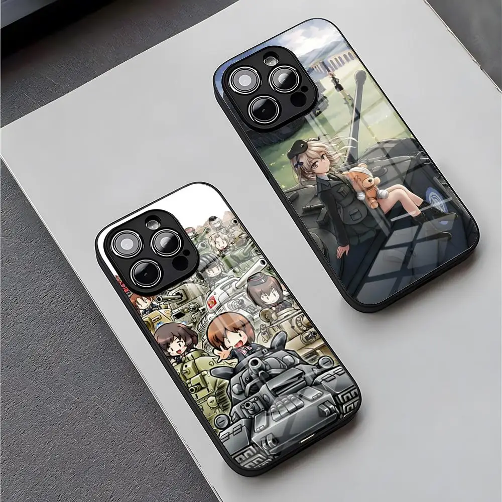 Girls Und Panzer Phone Case For IPhone 16 Pro Max 15 Plus 14 Pro 12 11 13 Mini X XR XS Max 8 7 Plus SE Glass Cover