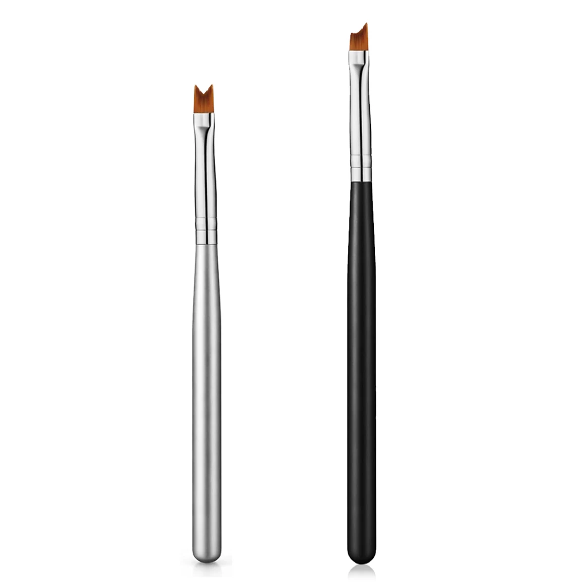 1/2PCS French Tip Nail Brush Half Moon Oblique Angled Smile Line Nylon Gel Polish Painting UV Gel Wooden Manicure Salon Home DIY