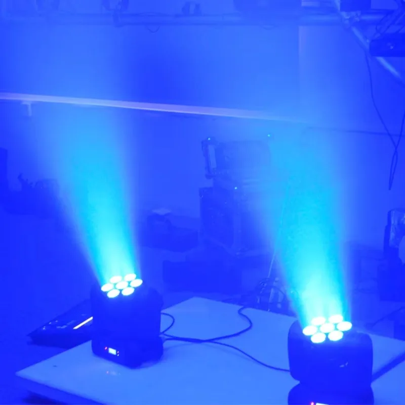 Hight Quality 7pcs 12W RGBW 4in1 Led Wash Moving Head Light Led Stage Wash Light For Stage Disco Party