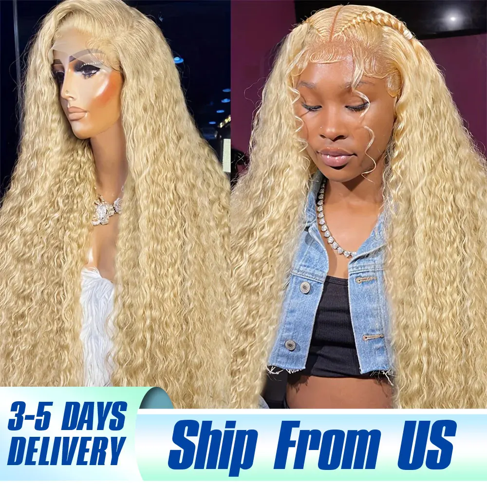 13x6 Hd Lace Frontal Wig 613 Blonde Wig 13x4 Lace Human Hair Wigs Deep Wave Brazilian Hair Curly Human Hair Wigs For Women