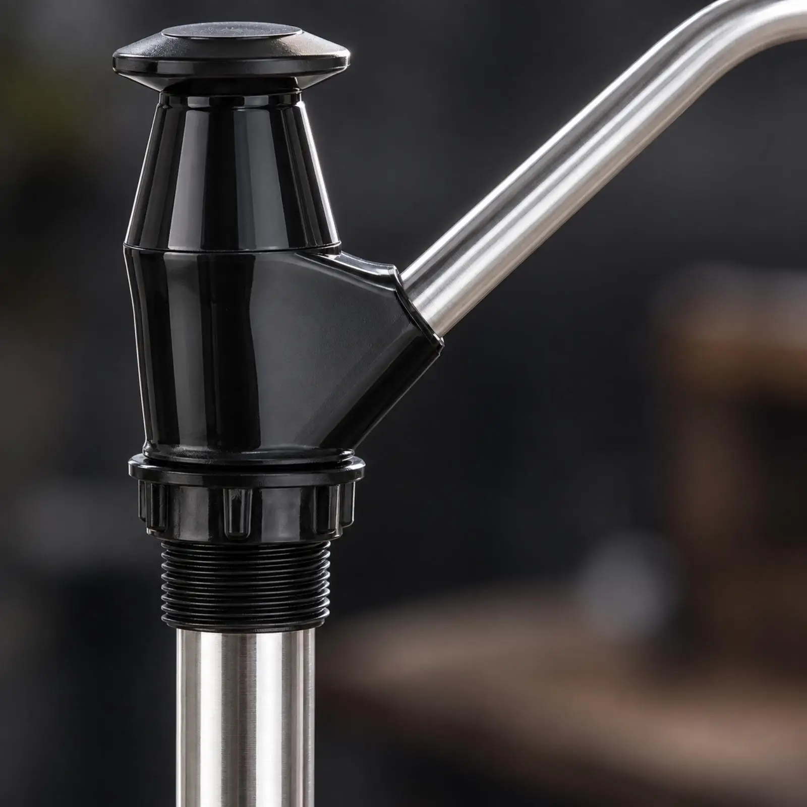 Portable Manual Water Pump Faucet Stainless Steel Hand Pump for Water Jugs Outdoor Camping Trailer Kitchen Use