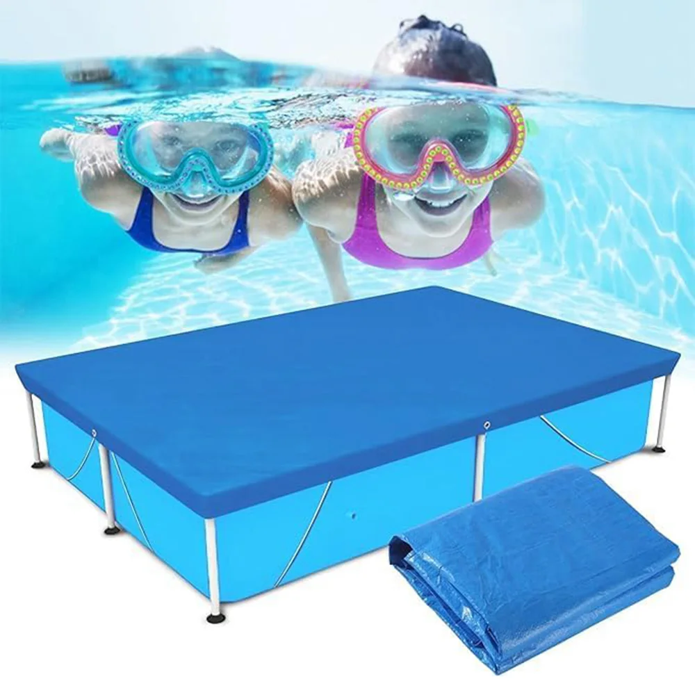 Swimming Pool Cover Rectangular Solar Summer Waterproof Pool Tub Dust Outdoor PE Bubble Film Blanket Accessory Pool Cover Drop