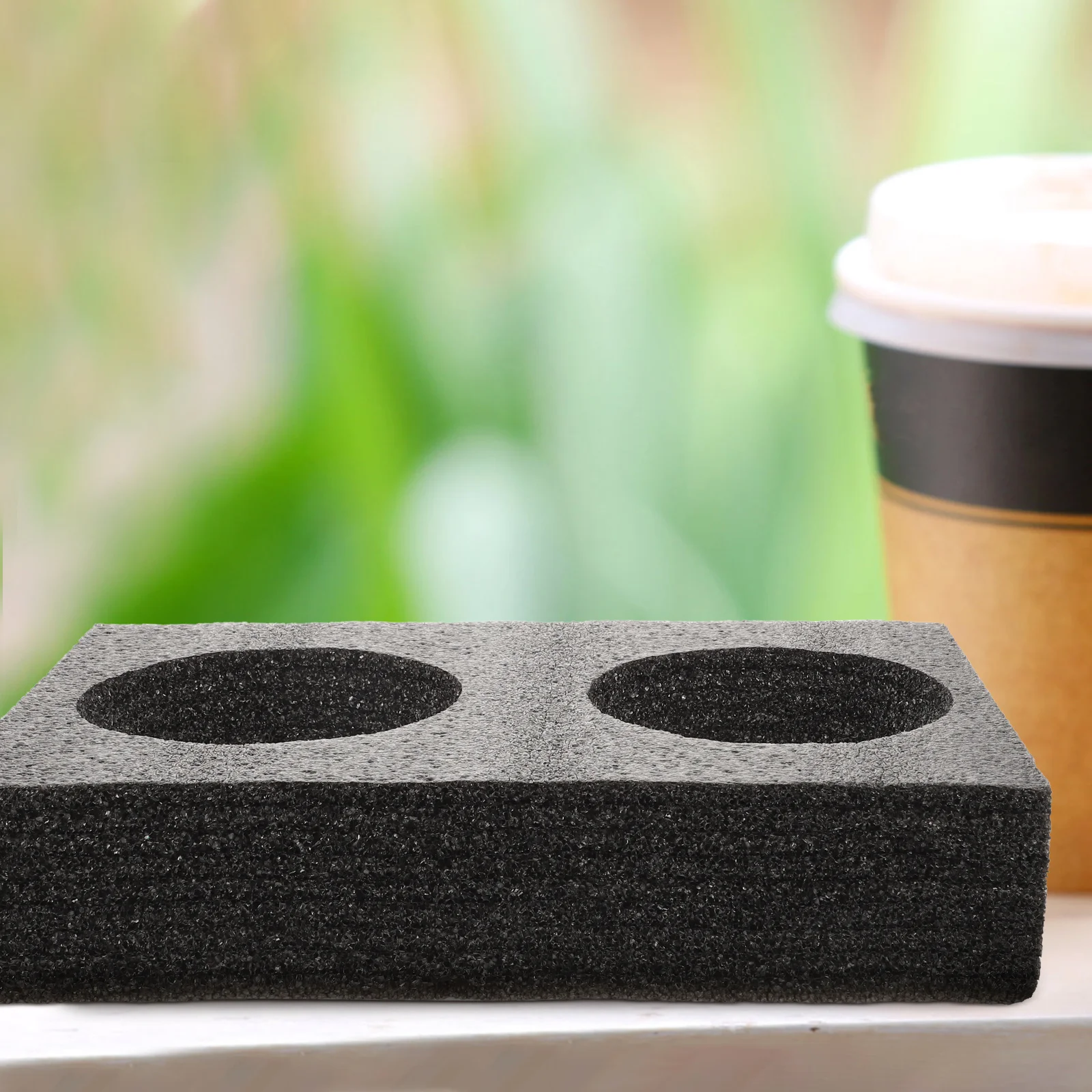 

2Pcs Bowl Tray Takeaway Cup Holder Epe Pearl Cotton Carrier Lightweight Portable Soup Food Packing Trays Outdoor St