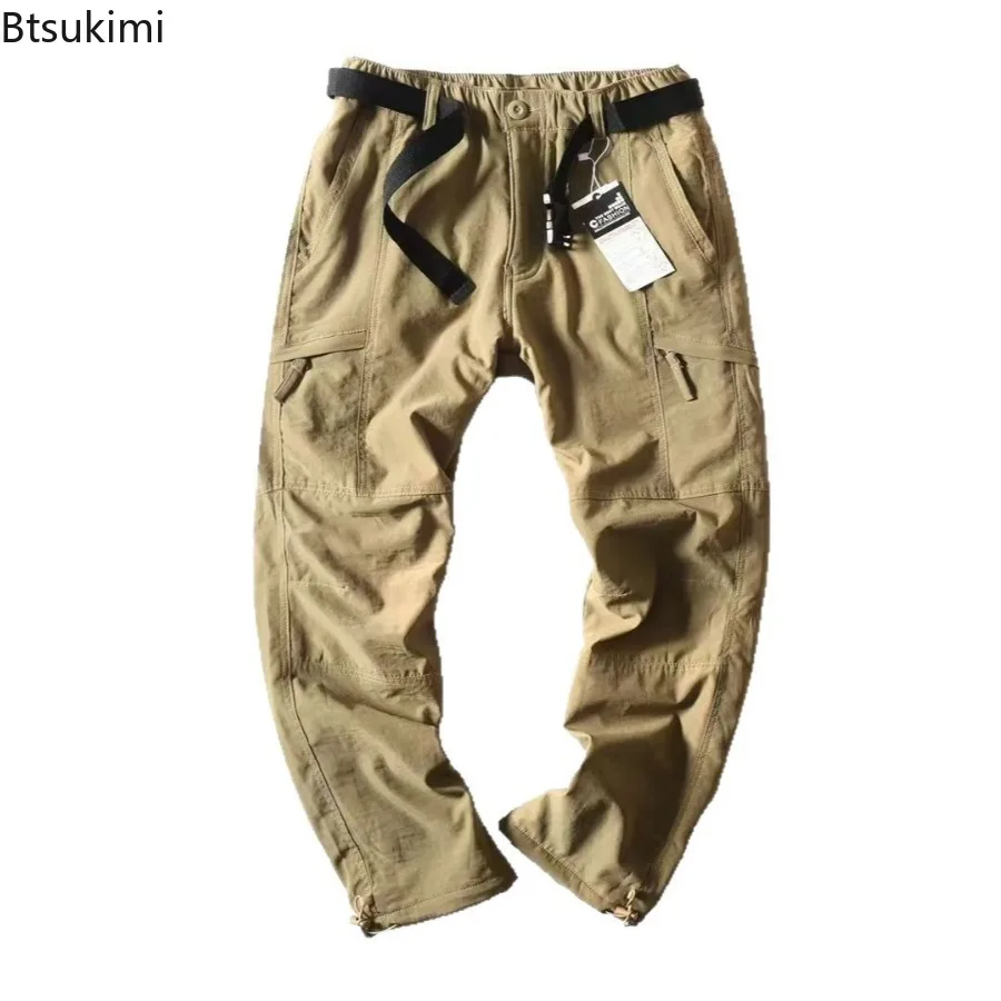 New Men's Cargo Pants Casual Straight Sweatpants Spring Summer Quick Drying Breathable Men Outdoor Fishing Hiking Climbing Pants