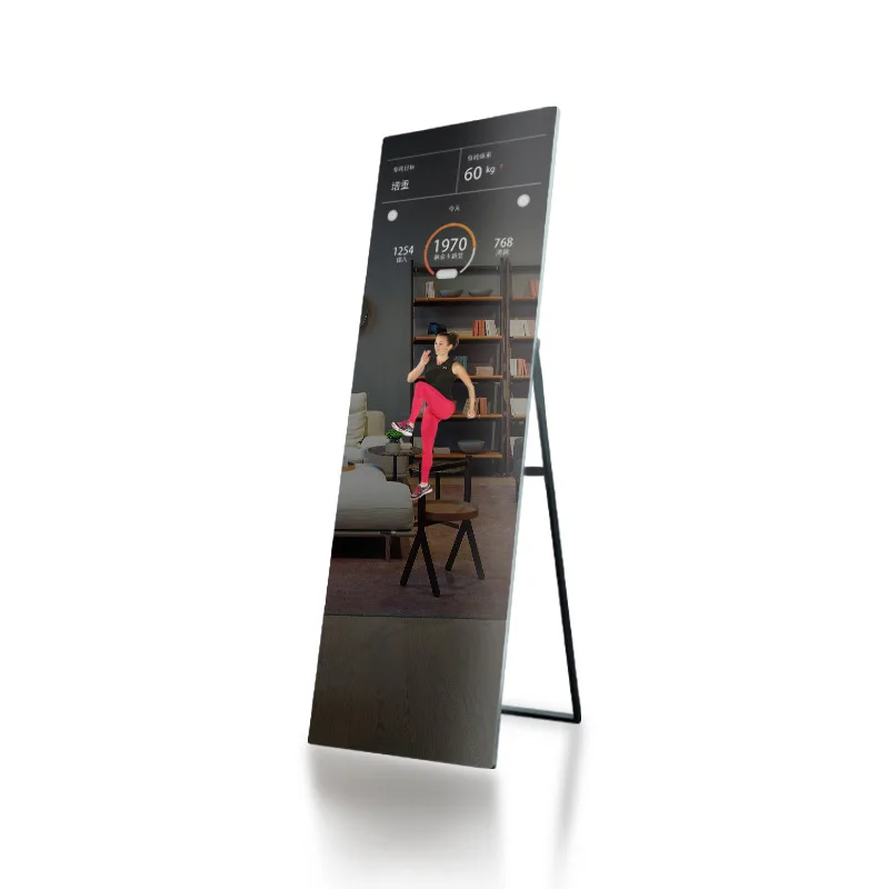

Home Floor Stand Magic AI Fitness Mirror Exercise Fitness Workout 32 43 50 Inch Android Touch LCD Screen Mirror