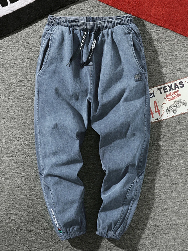 Big Size Heren Jogger Jeans 6XL 7XL 8XL Streetwear Zwart Blauw Casual Denim Cargo Broek Stretch Katoen Taper Jeans Baggy Broek