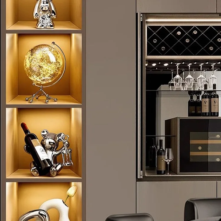 

German violent bear red wine rack decorative ornament light luxury niche home living room TV cabinet wine cabinet