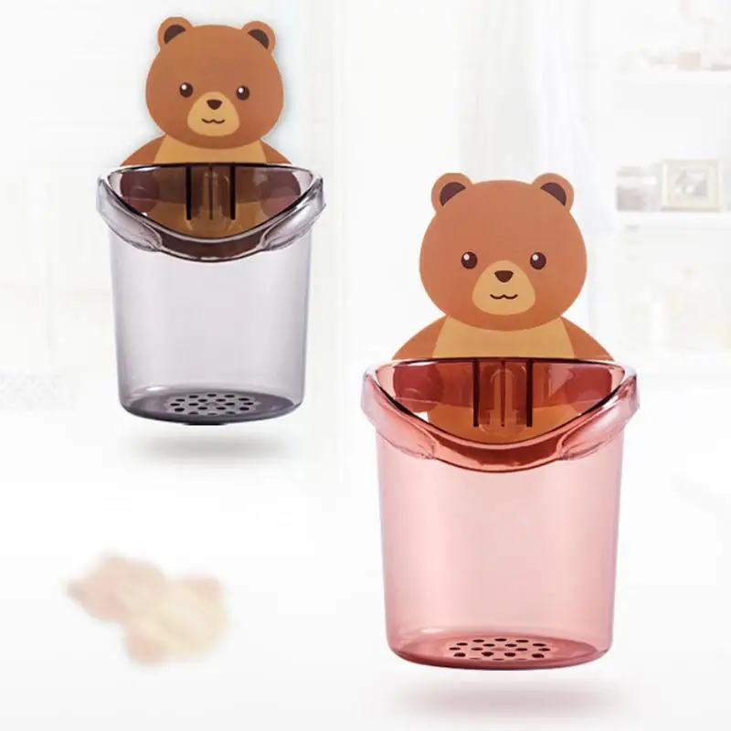 Bear Hug Toothbrush Cup Toothpaste Storage Rack Bathroom Bear Storage
