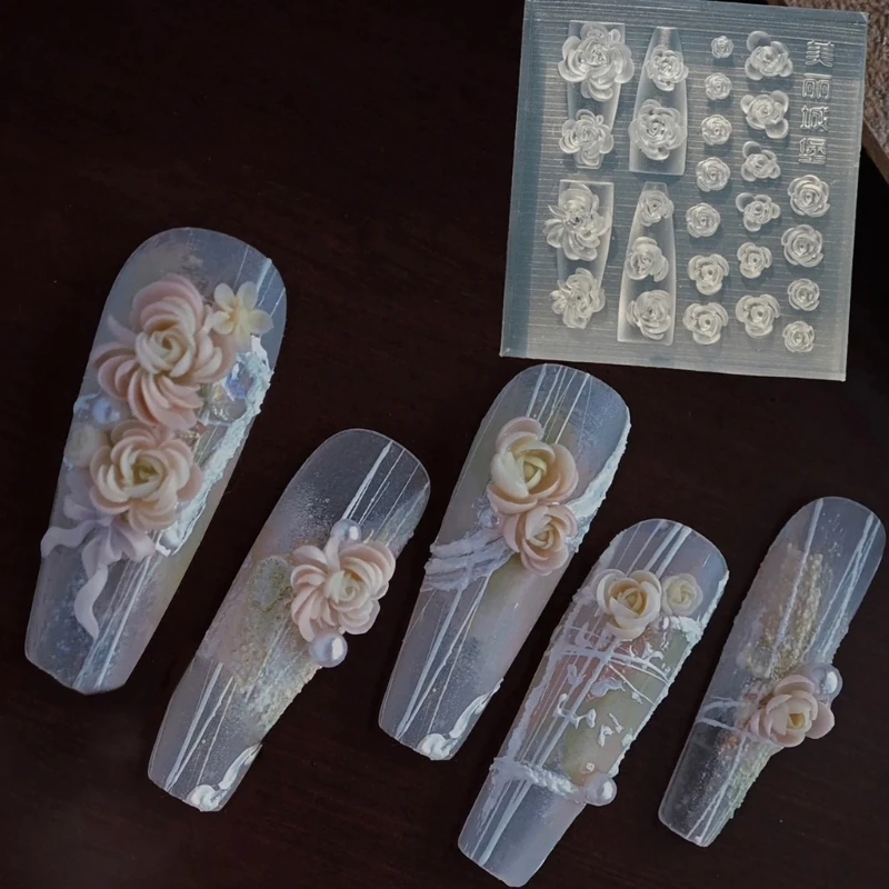 Flower Art Accessories Silicone Mold Designing Moulds Embellishment Molds for Delicate Manicure Designs