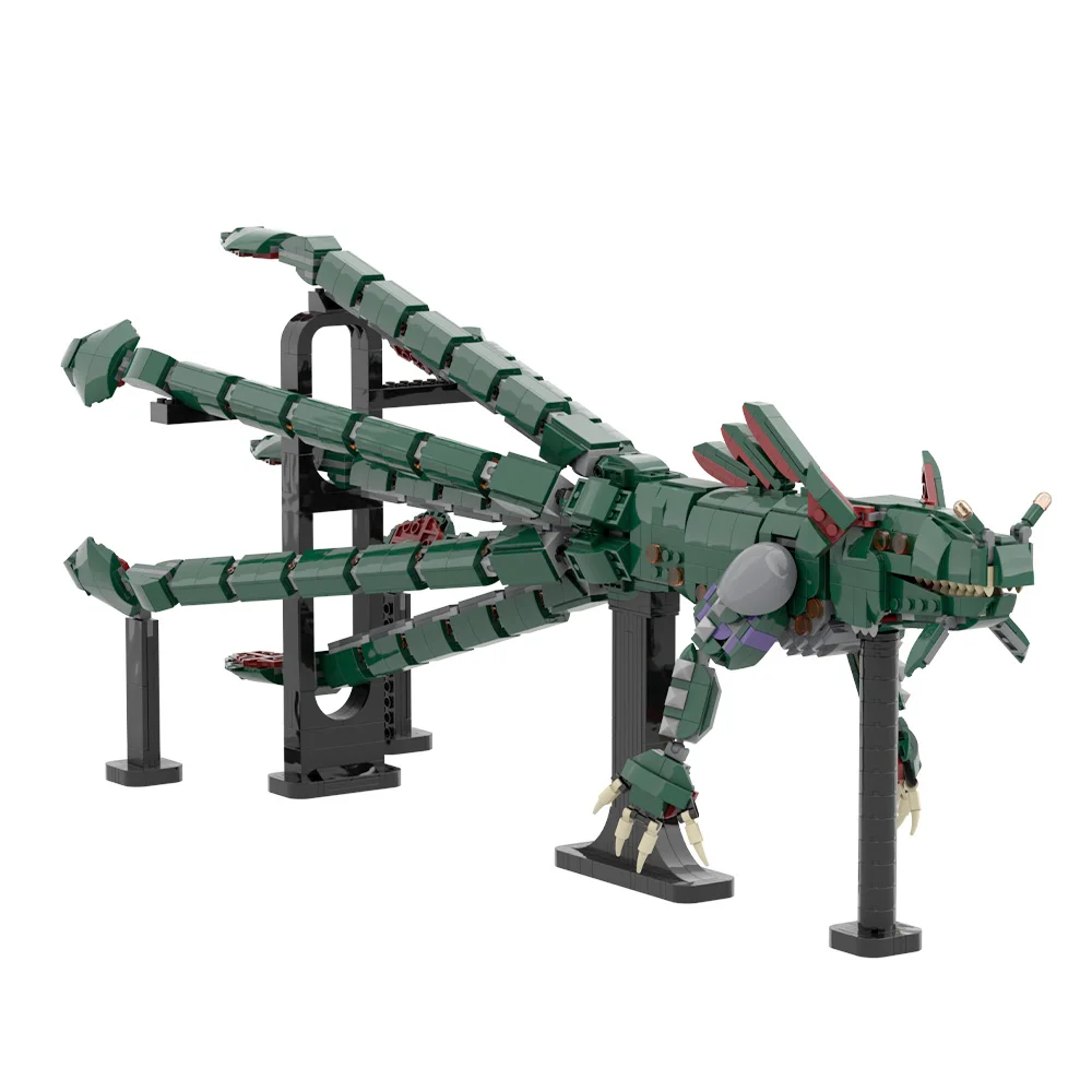 MOC Subnautica Sea Dragon Leviathan Bouwstenen Spel Reptiel Sea Dragon Model Kit Bricks Speelgoed Volwassen Cadeau