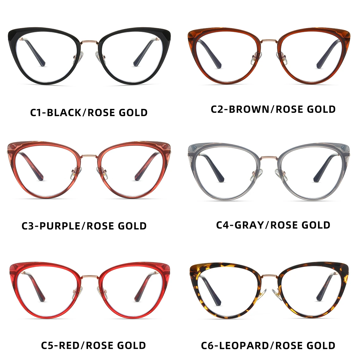 ﻿JMISUS Retro Butterfly Prescription Glasses Square Anti Blue Light Photochromic Progressive Eyeglasses for Women