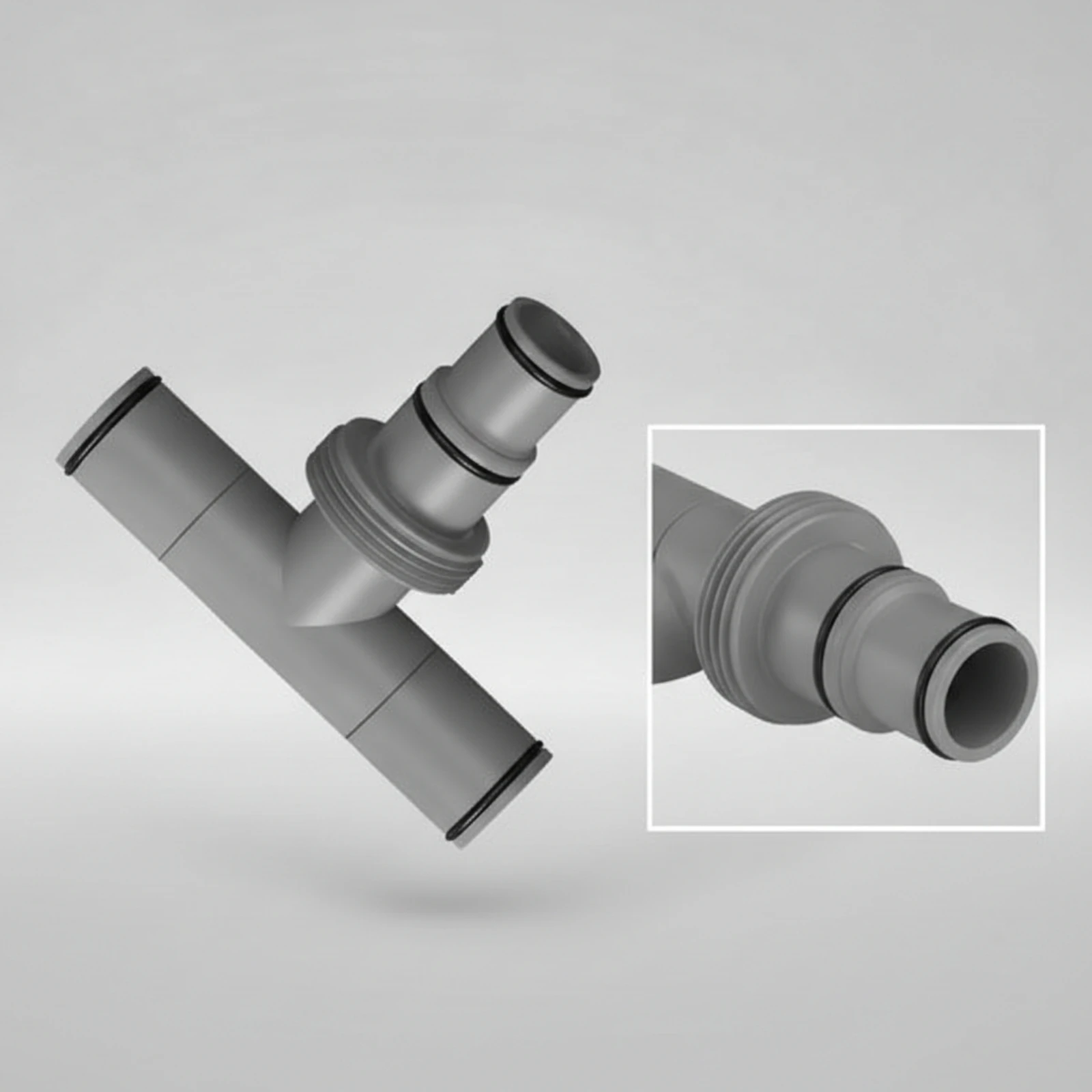 Pool Hose Connector with Sealing Rings Leak-Proof Pool Hose Connector T-Joint Compatible Universal