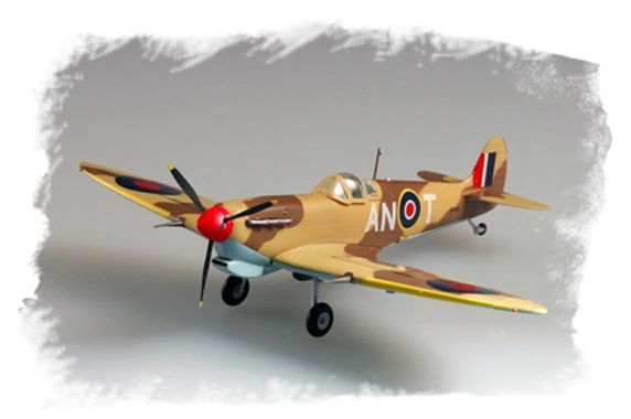 Easymodel 37216 1/72 Spitfire Fighter RAF 417 Squadron 1942 Assembled Finished Military Static Plastic Model Collection or Gift