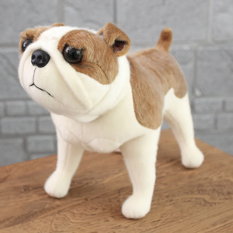 Alta qualidade simulação cão brinquedo de pelúcia chihuahua bulldog shar pei cão de estimação crianças presente aniversário do bebê macio pelúcia brinquedo presentes