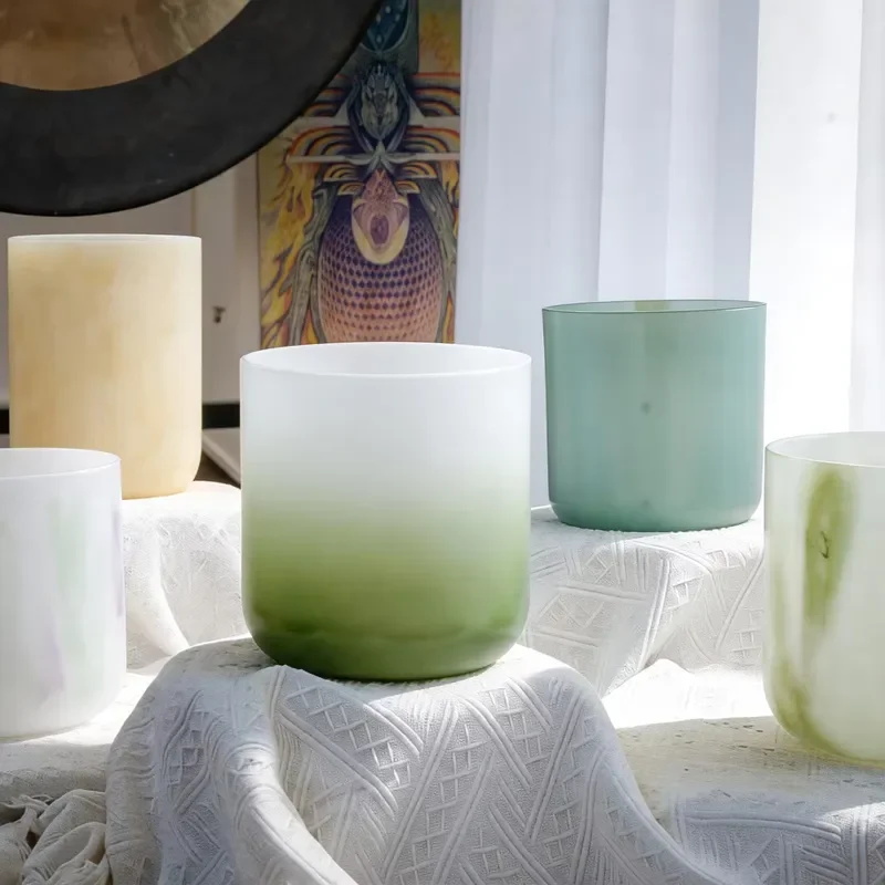 【CHIMU HOME】 SUCCESS High Quality Quartz Handmade Forest Series Crystal Singing Bowls for Sound Healing Crystal Alchemy